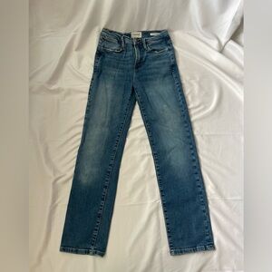 Frame Le High Straight Blue Jeans